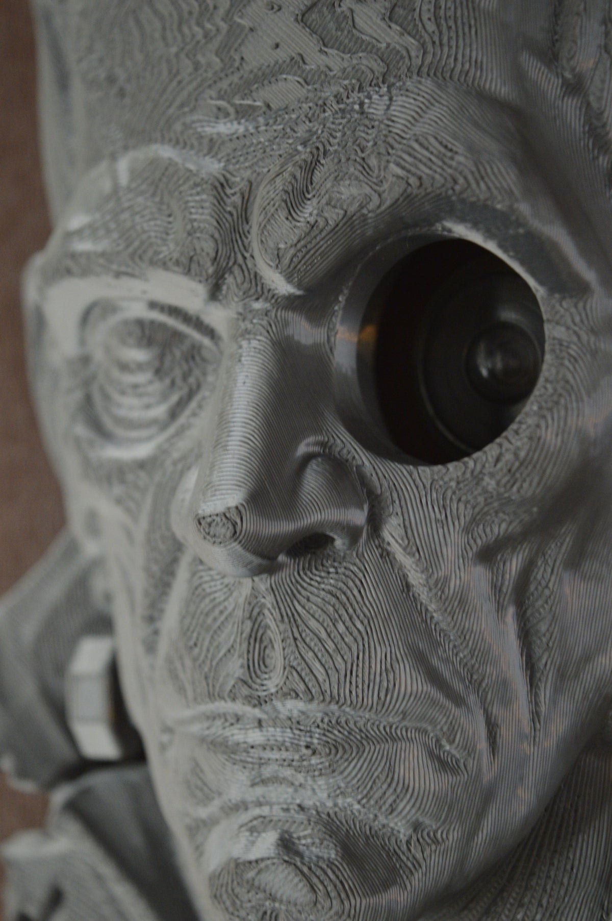 Full Frankenstein peephole decoration on door