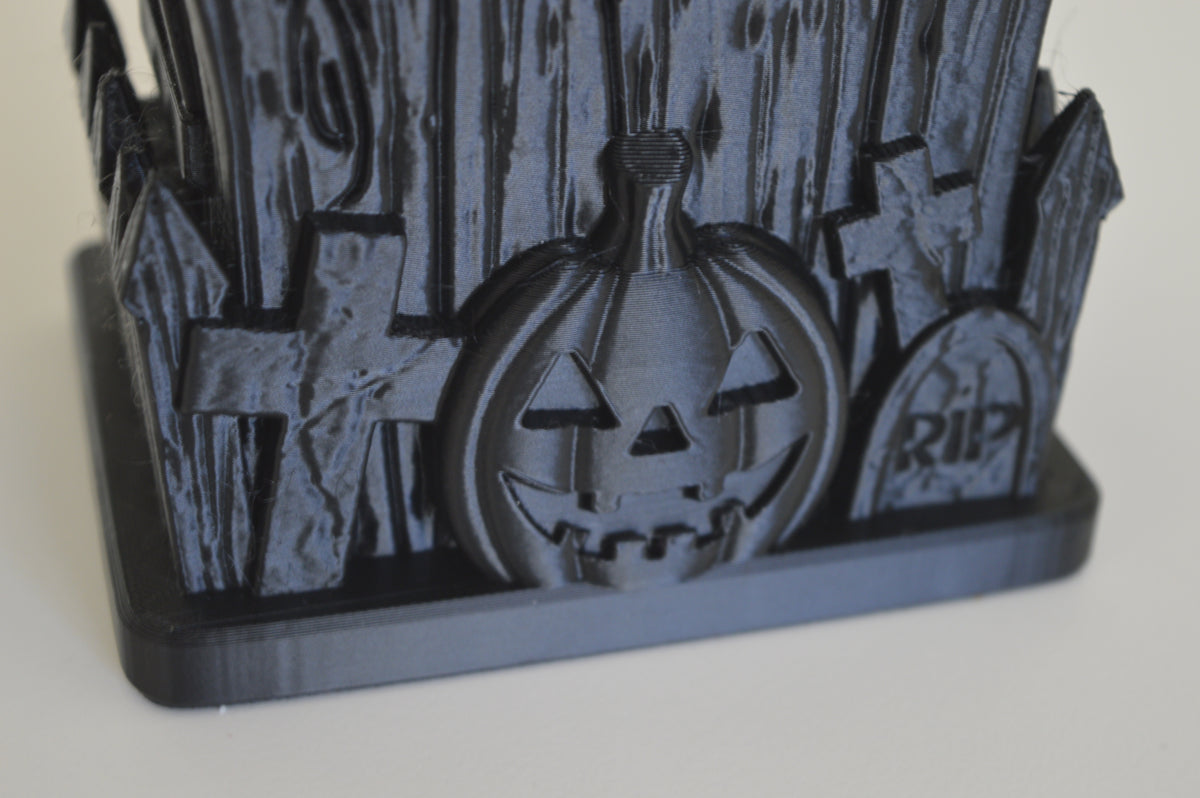 Close-up of jack-o’-lantern detail