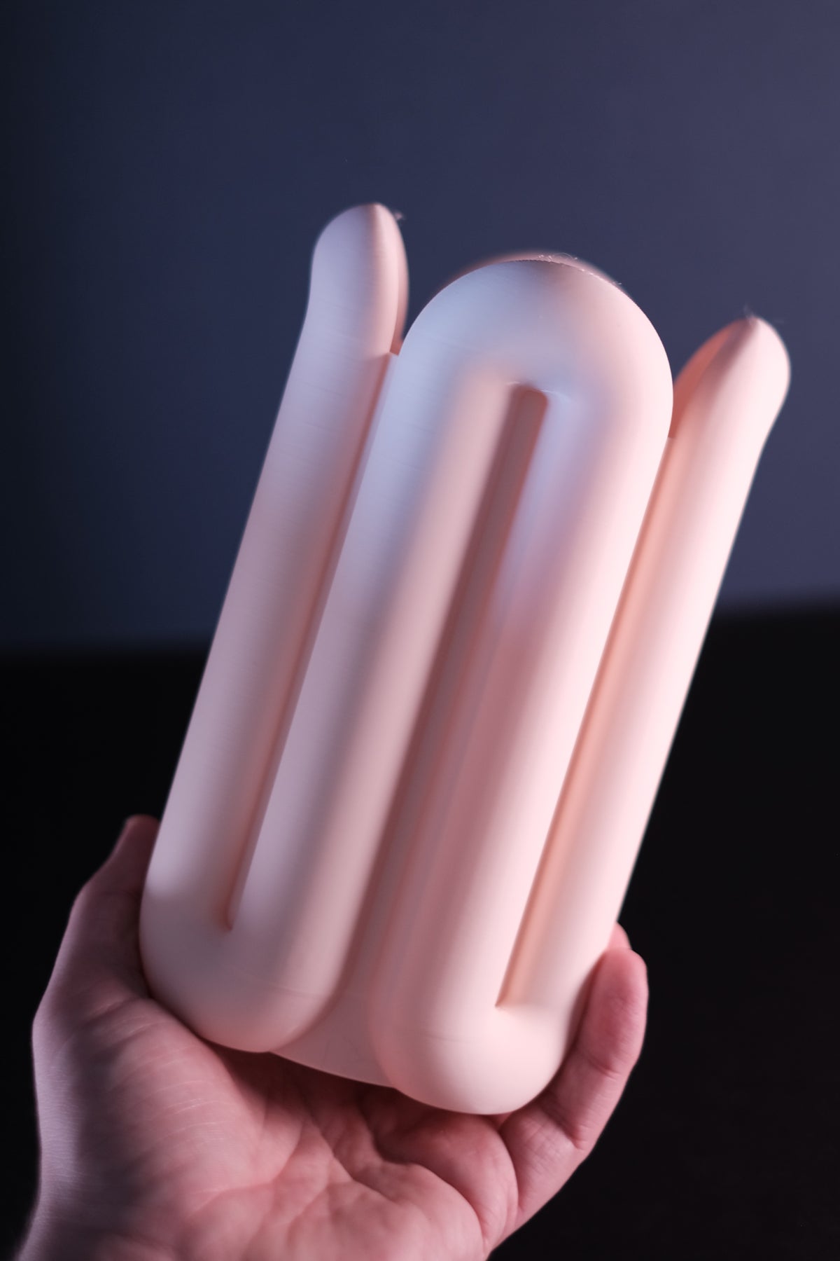 Eleva Wibble Aesthetic Vase blush pink with pastel geometric shapes Scandinavian editorial lifestyle