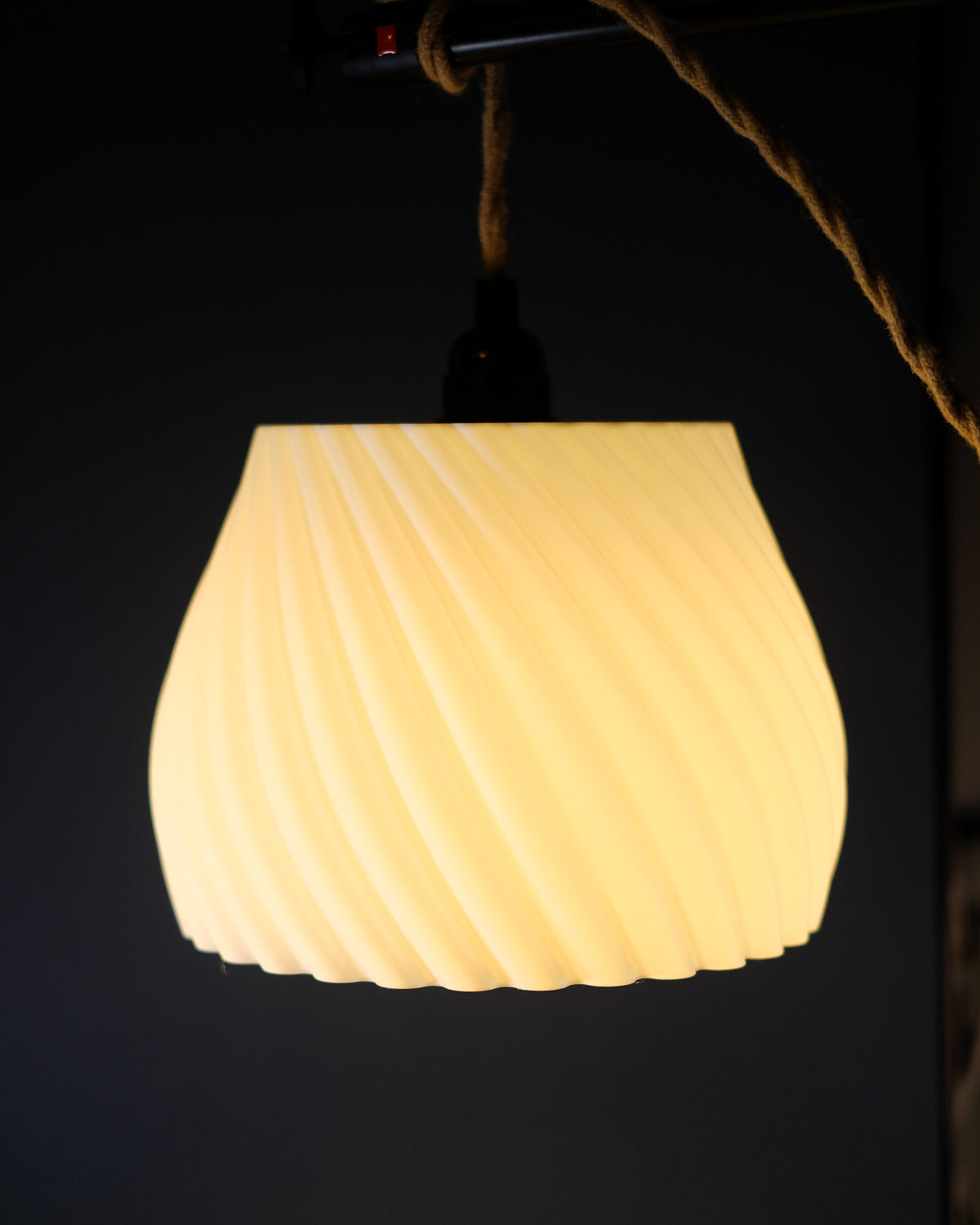 Elegant Twisted E27 Pendant Lampshade - DSCF0423