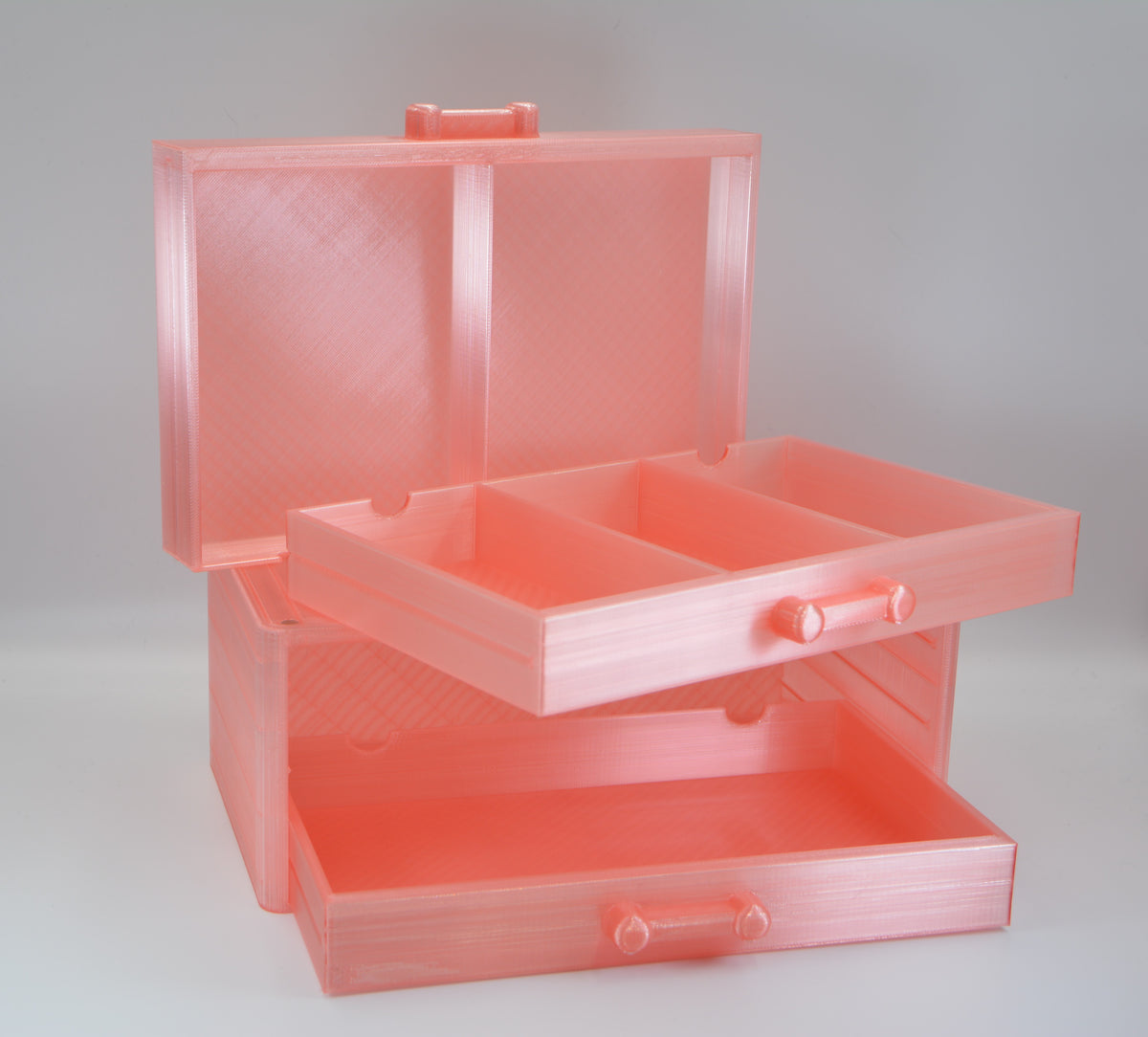 Make-up Organizer — 3-Drawer Vanity Cabinet with Top Display