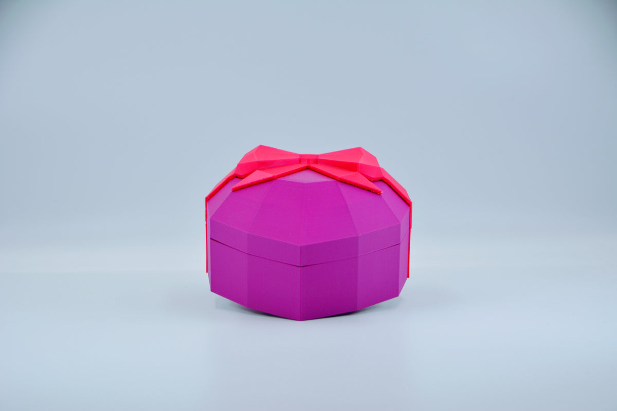 Heart-Shaped Ring Box - closed view from above