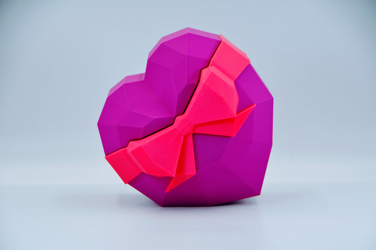 Heart-Shaped Ring Box - side angle view