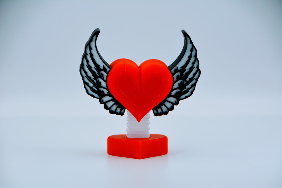 Valentine's Day Springie - winged heart close up