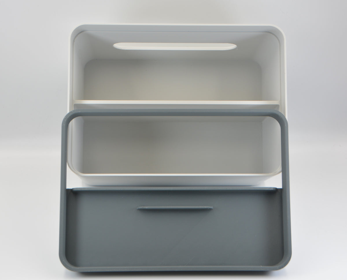 Modern Tissue Box Organiser with Storage Compartments