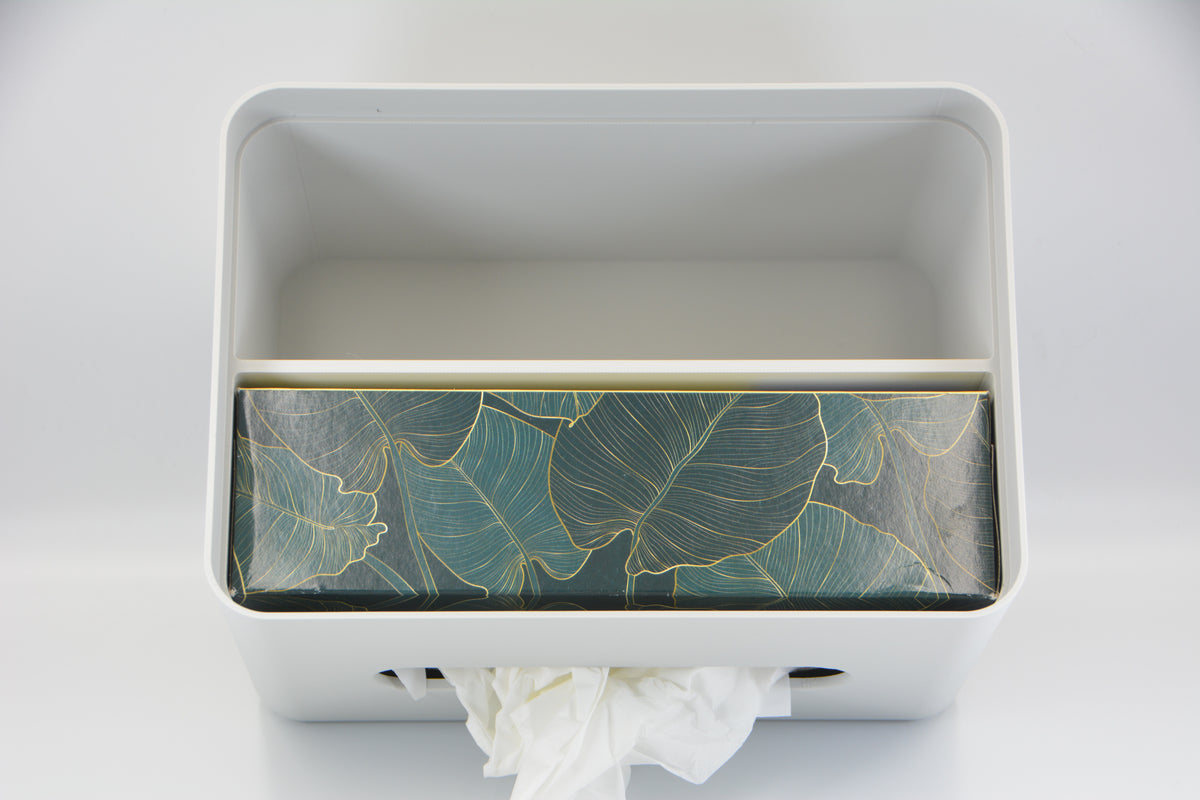 Modern Tissue Box Organiser with Storage Compartments