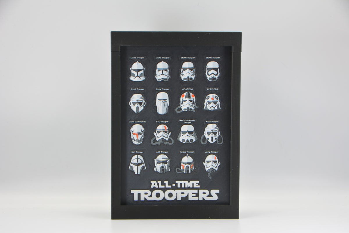 Star Wars All-Time Troopers HueForge Shadow Box