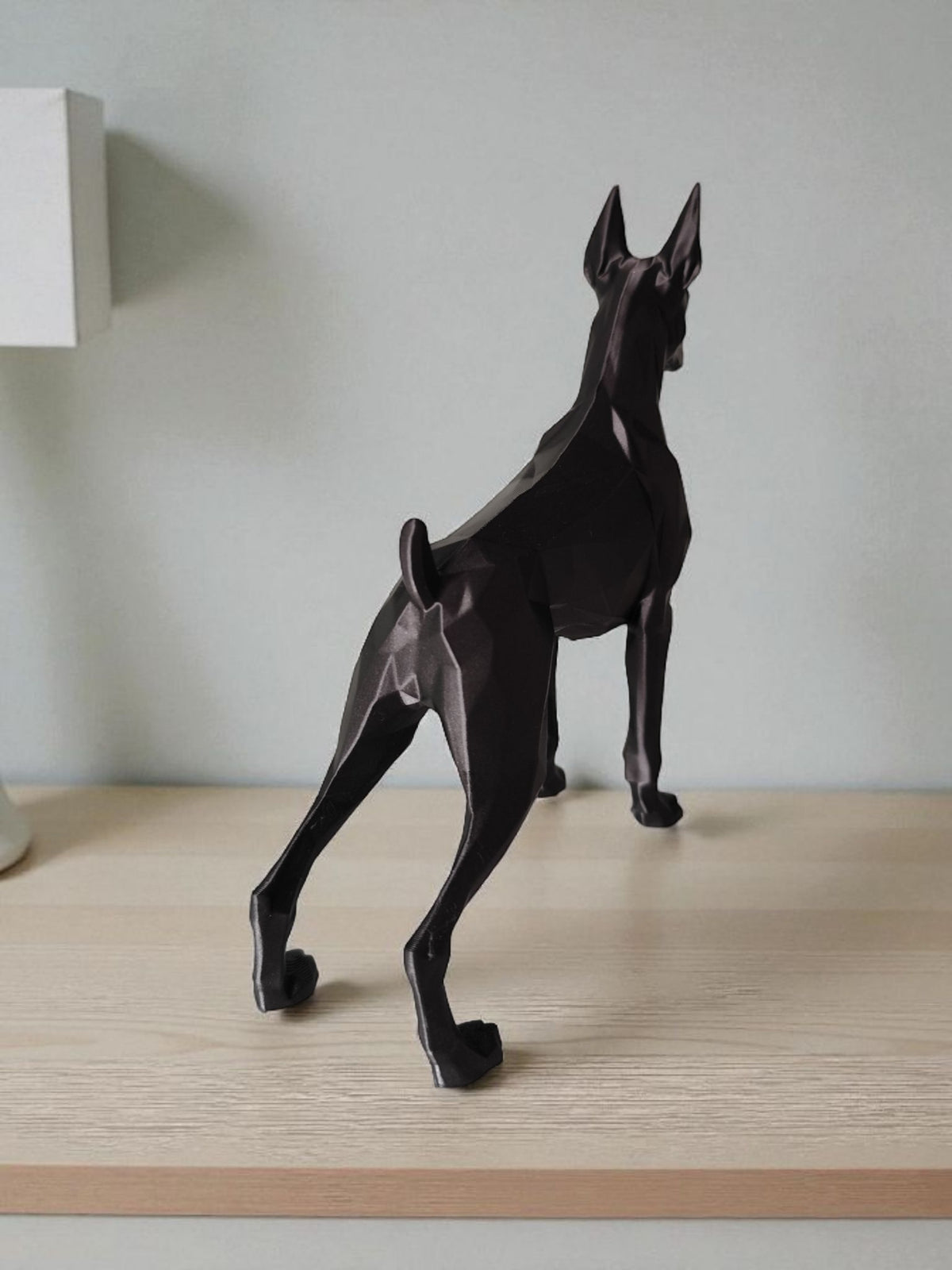 Low Poly Great Dane — Minimalist Dog Sculpture