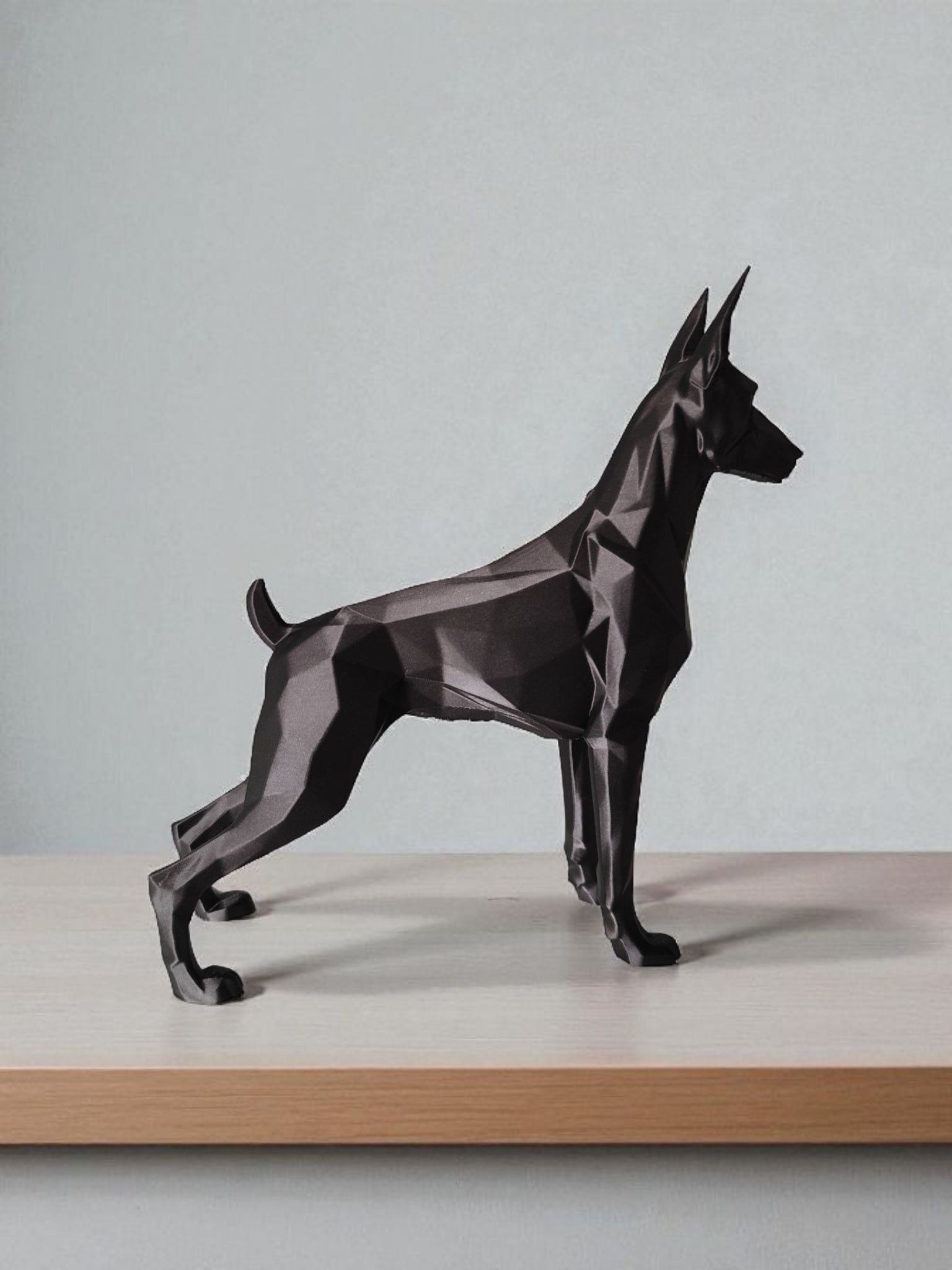 Guarding Low Poly Great Dane  sculpture