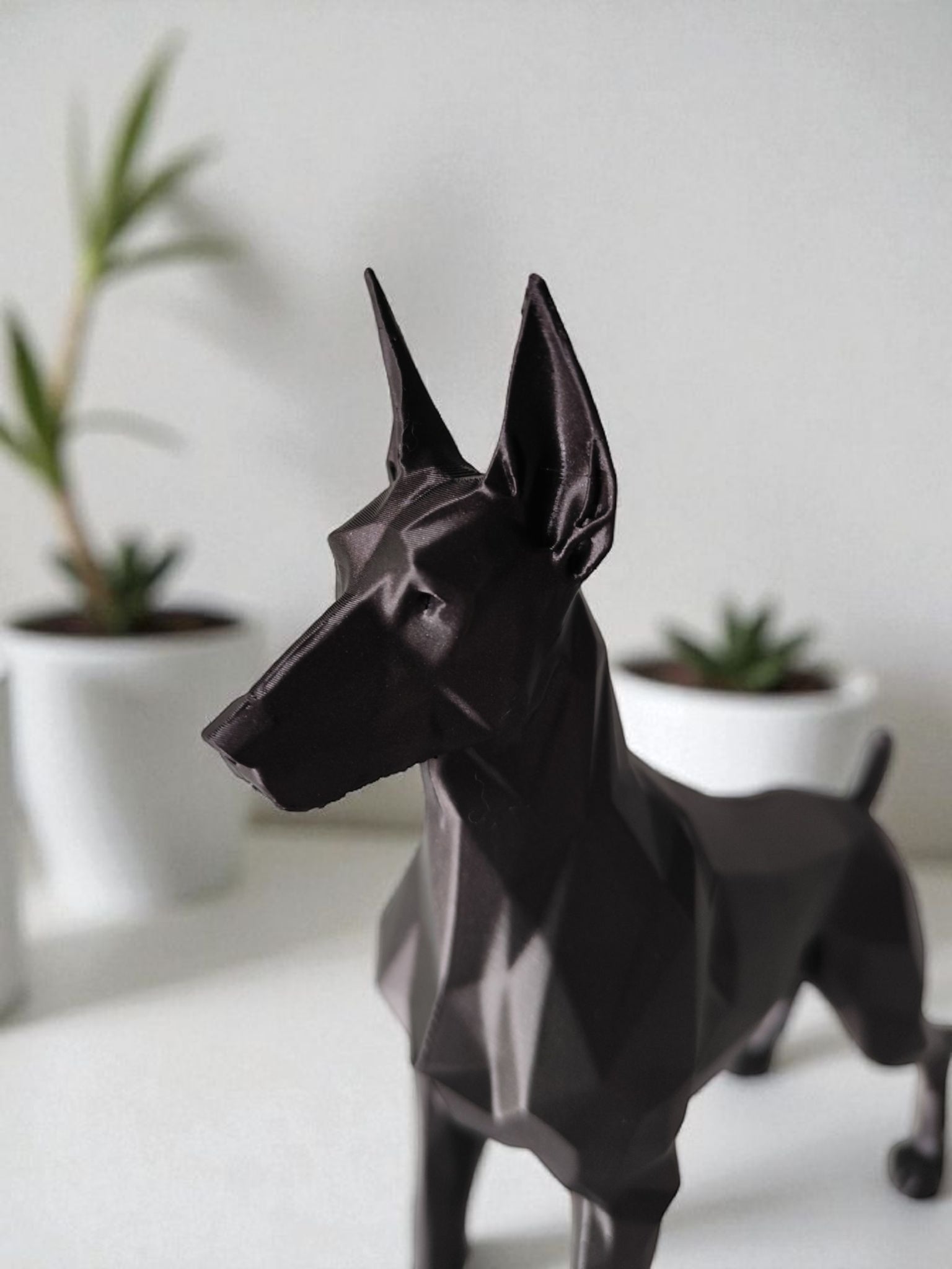 Guarding Low Poly Great Dane  sculpture
