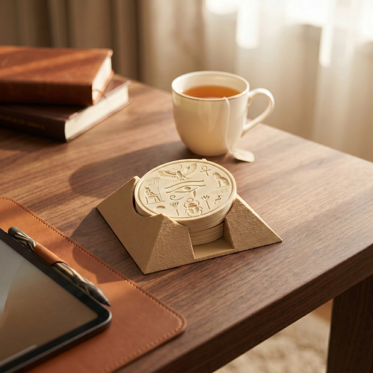 Ancient Egyptian Pyramid Coaster Set