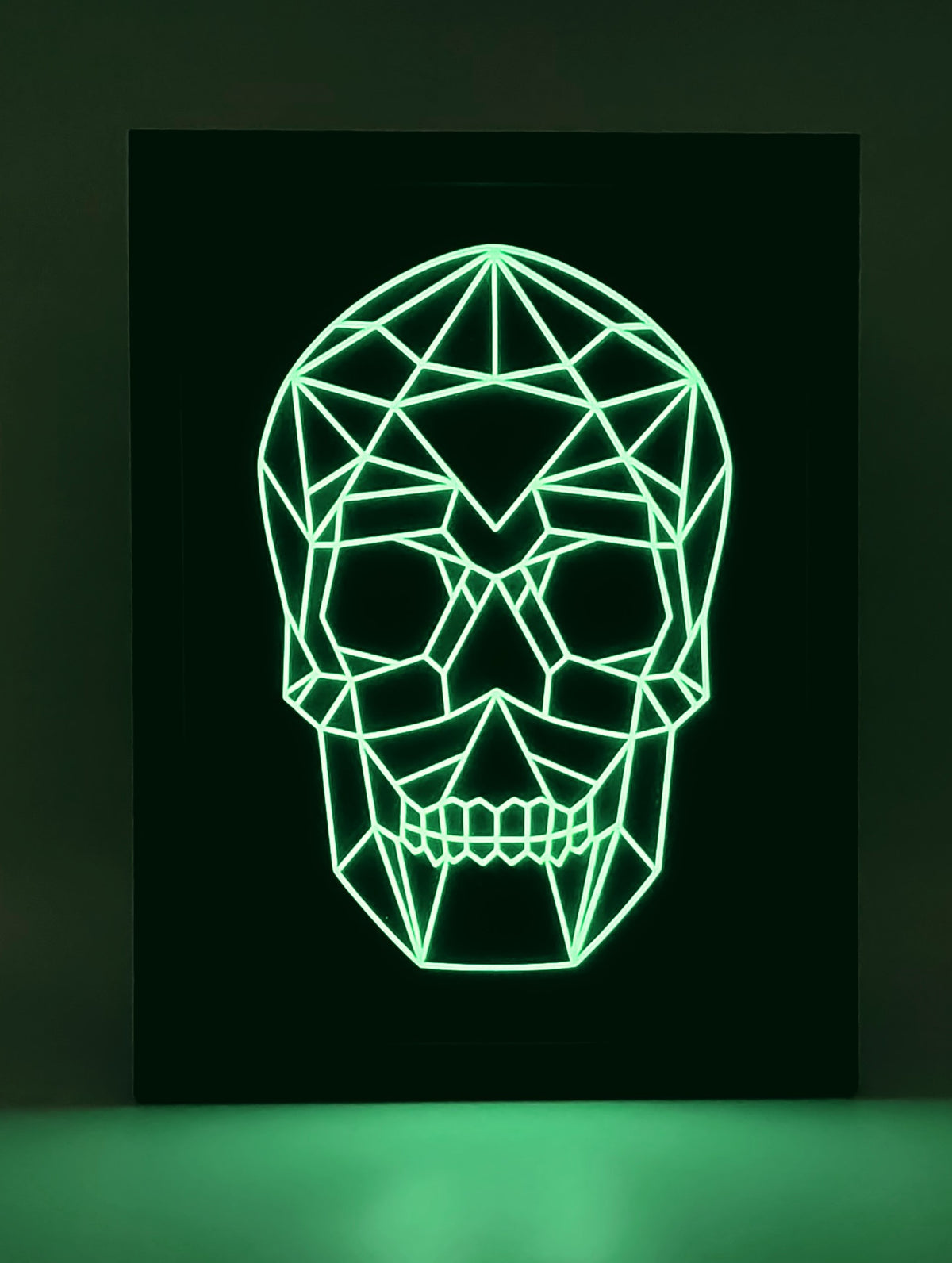 Geometric Glow-in-the-Dark Skull | Halloween Decor