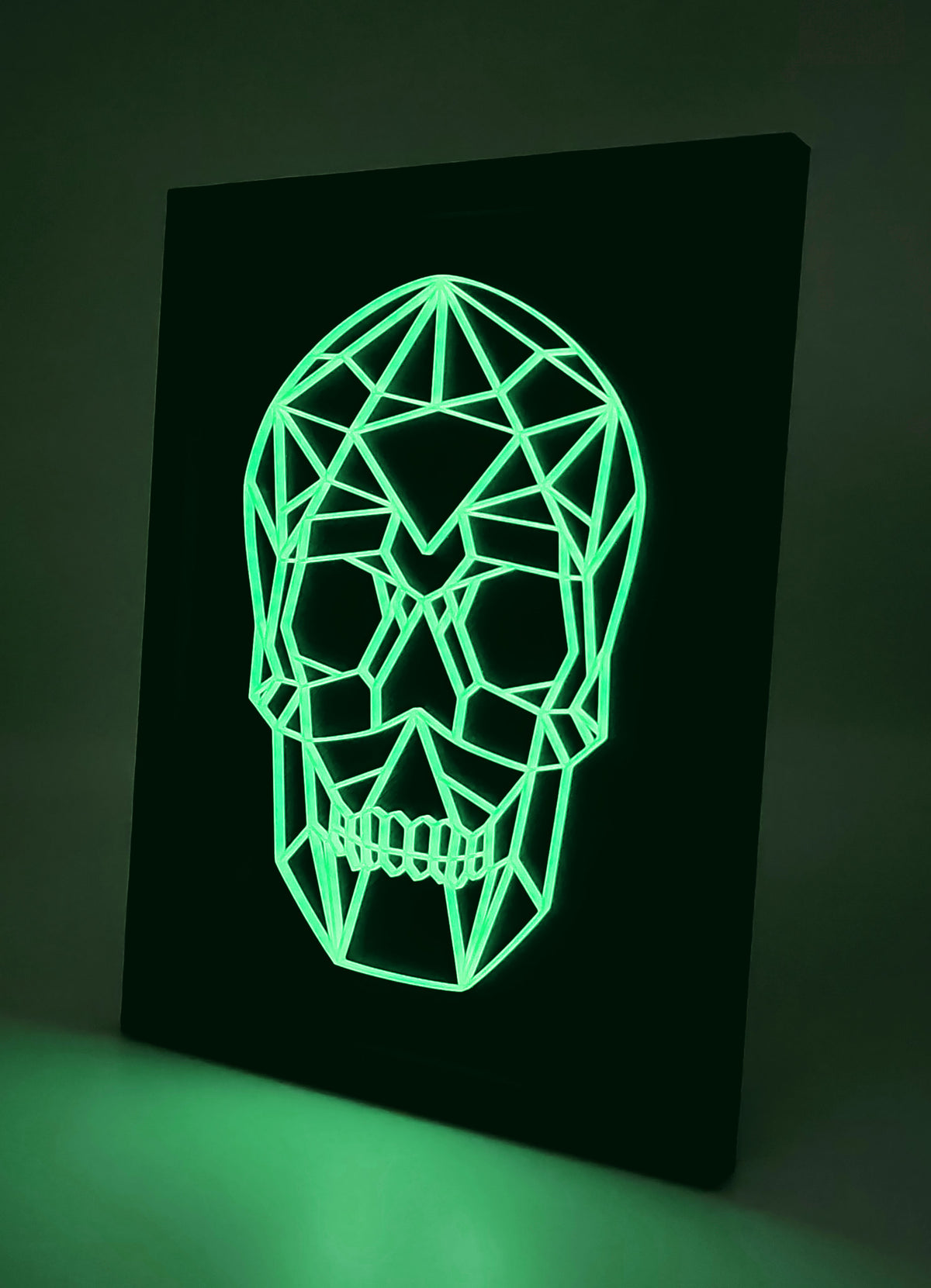 Geometric Glow-in-the-Dark Skull | Halloween Decor