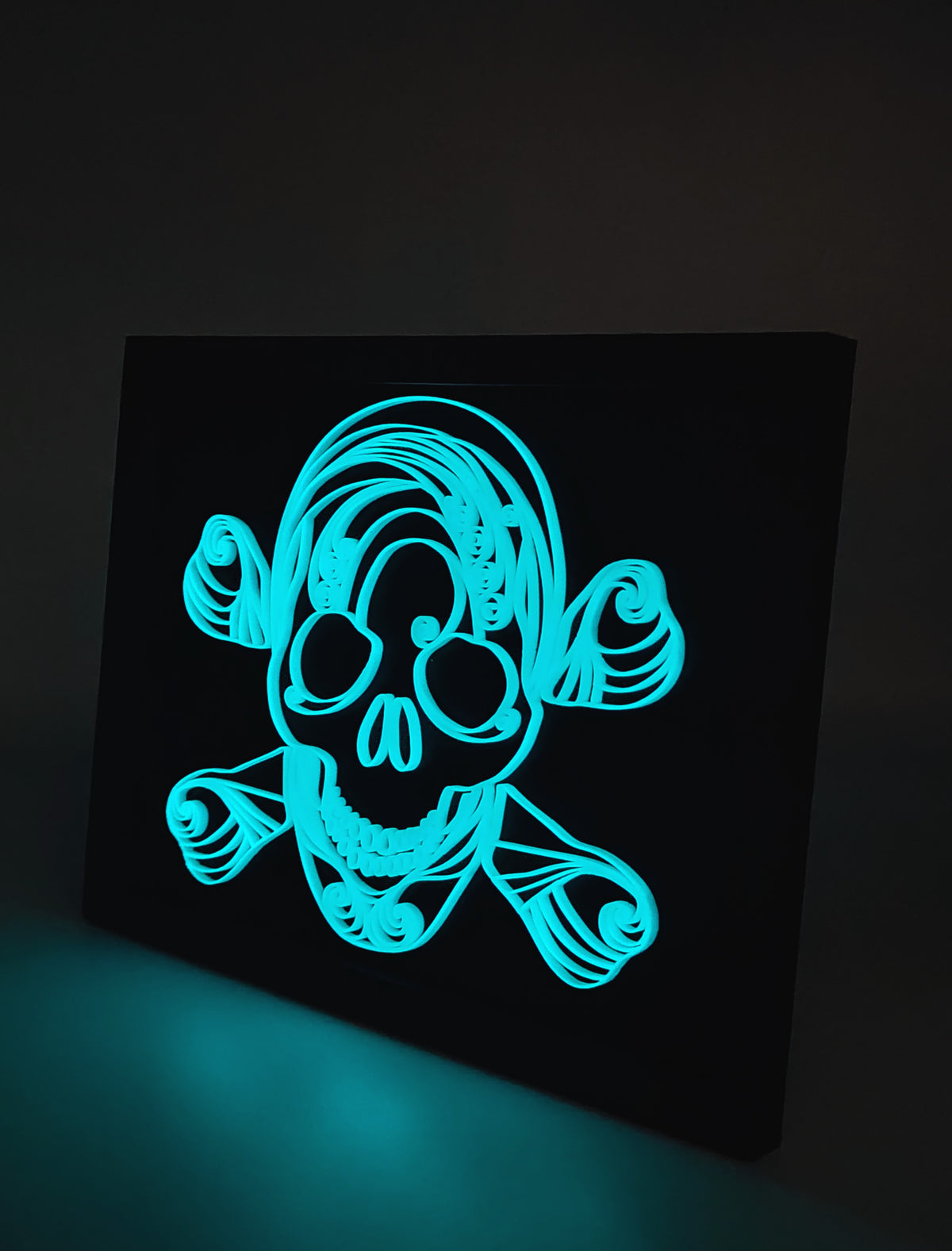 Spooky Swirls: Glow-in-the-Dark Skull & Bones