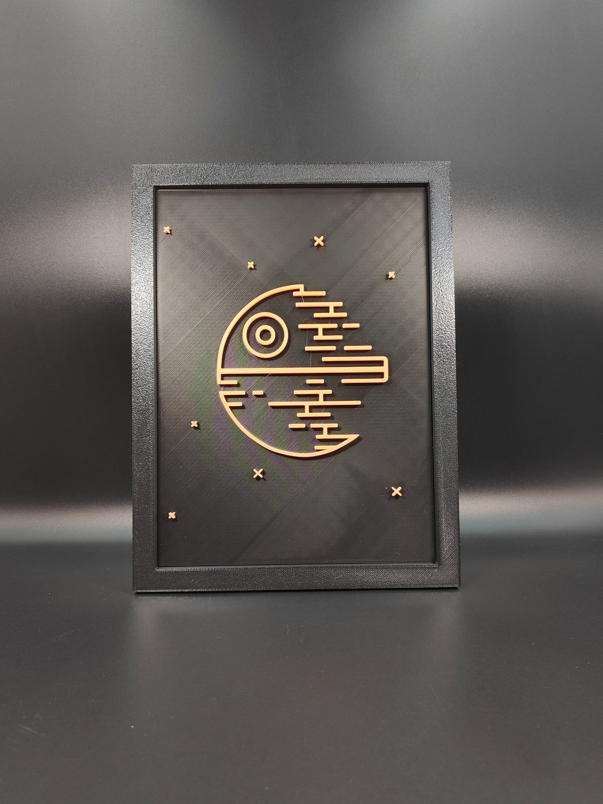 Star Wars Neon Line Art - Death Star