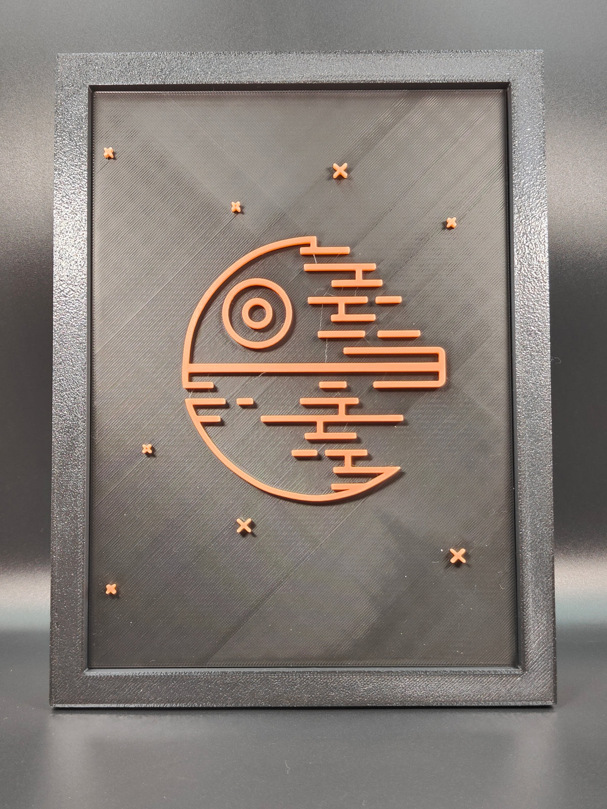 Star Wars Neon Line Art - Death Star