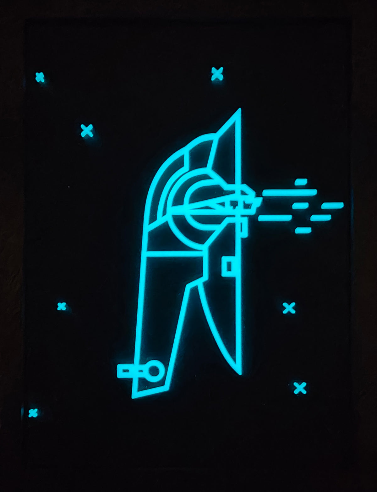Star Wars Neon Line Art - Slave I