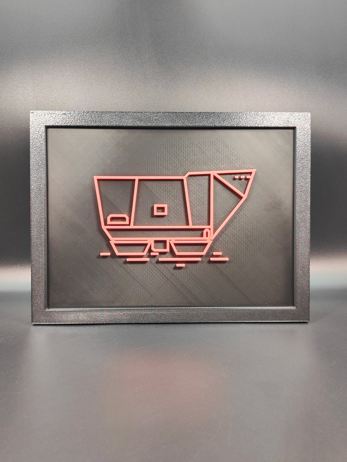 Star Wars Neon Line Art — Sandcrawler Shadow Box Wall Art