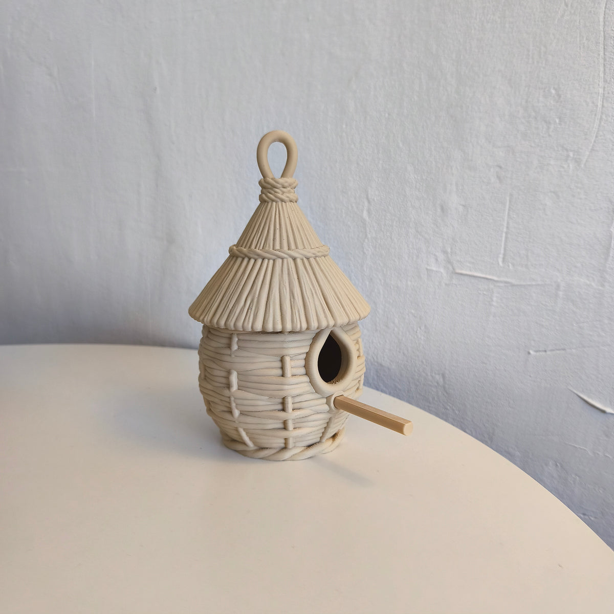 Full front view of Weave Birdhouse