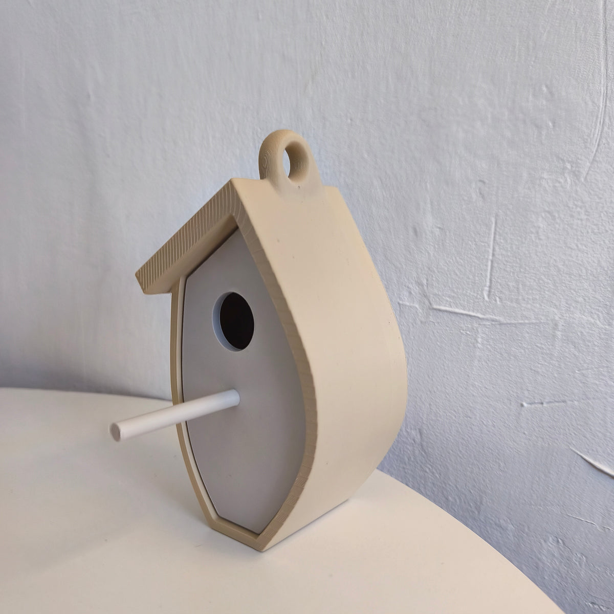 Hanging Tree Leaf Birdhouse with little perch