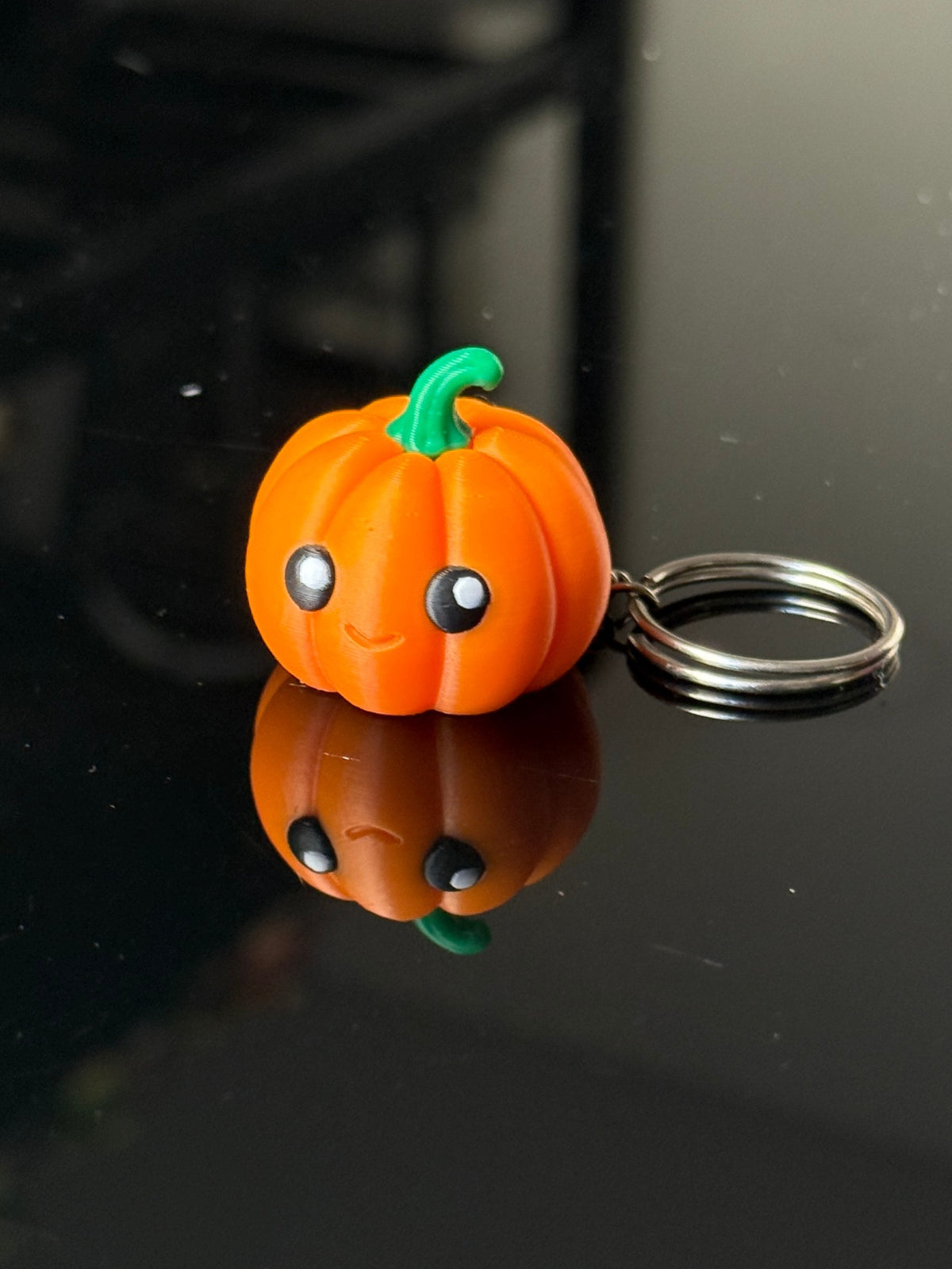 Mini Pumpkin Keychain Clicker front view