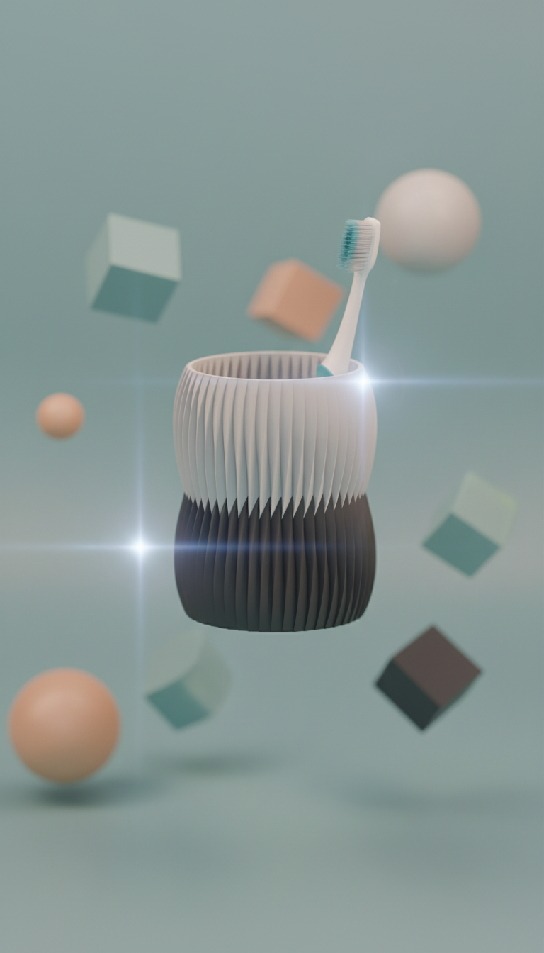 Modern Twist Toothbrush Holder