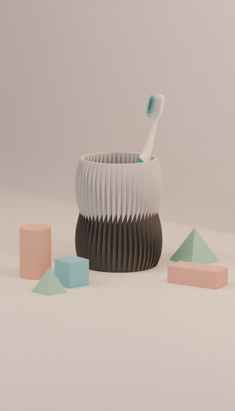 Modern Twist Toothbrush Holder
