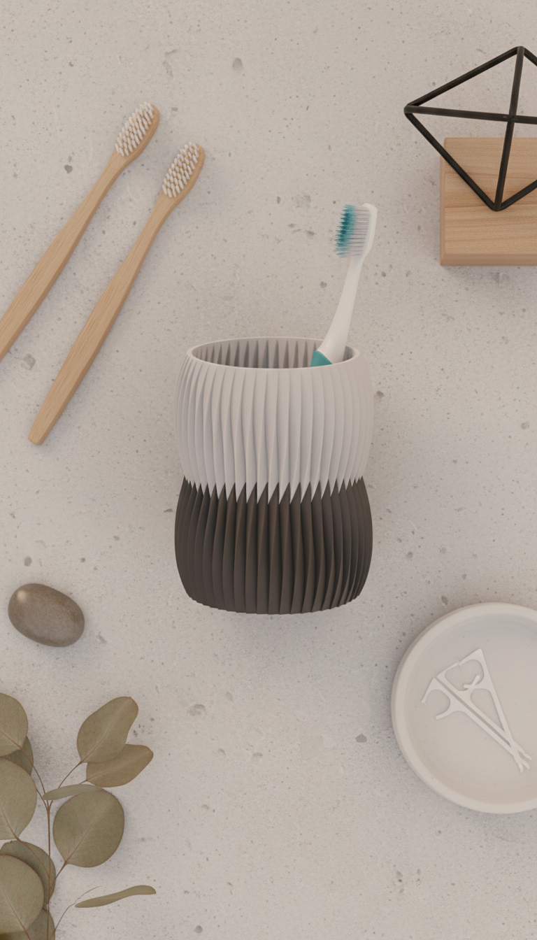 Modern Twist Toothbrush Holder