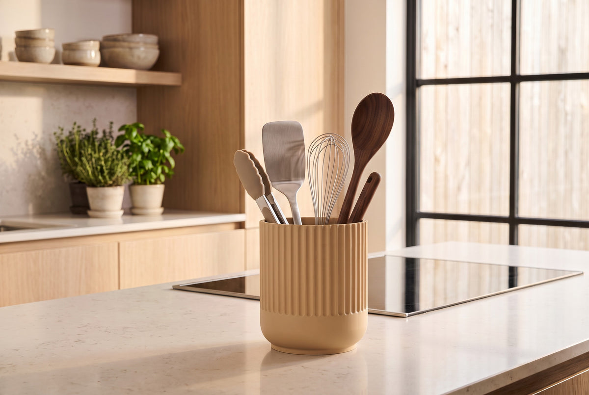 Japandi-Style Kitchen Utensil Holder