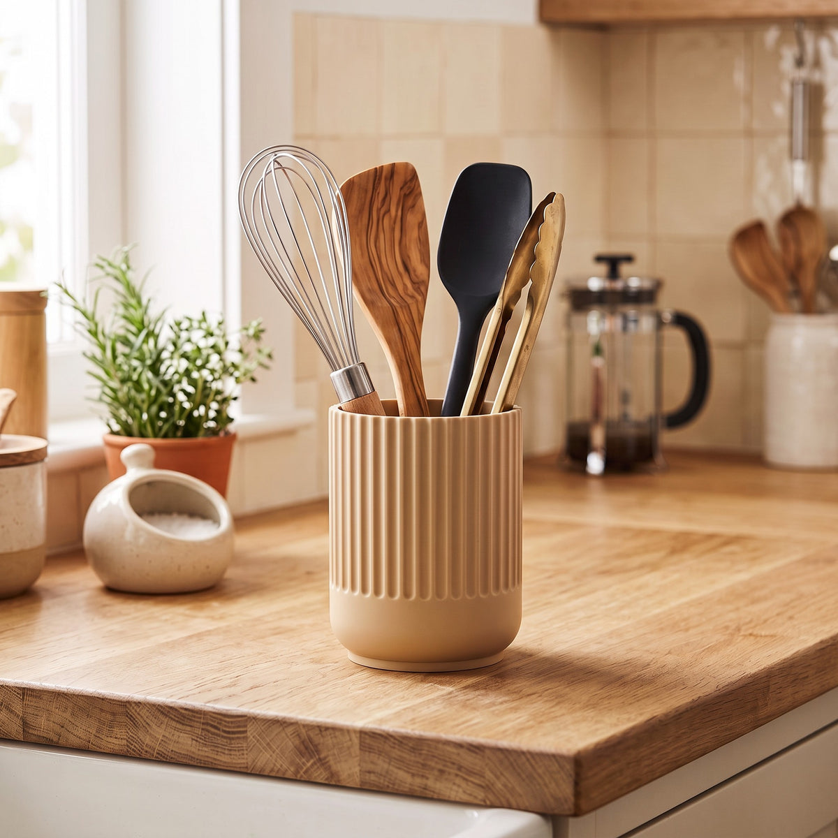 Japandi-Style Kitchen Utensil Holder