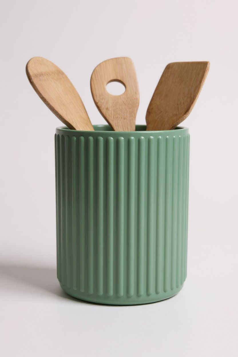 Ribbed Cylinder Utensil Holder