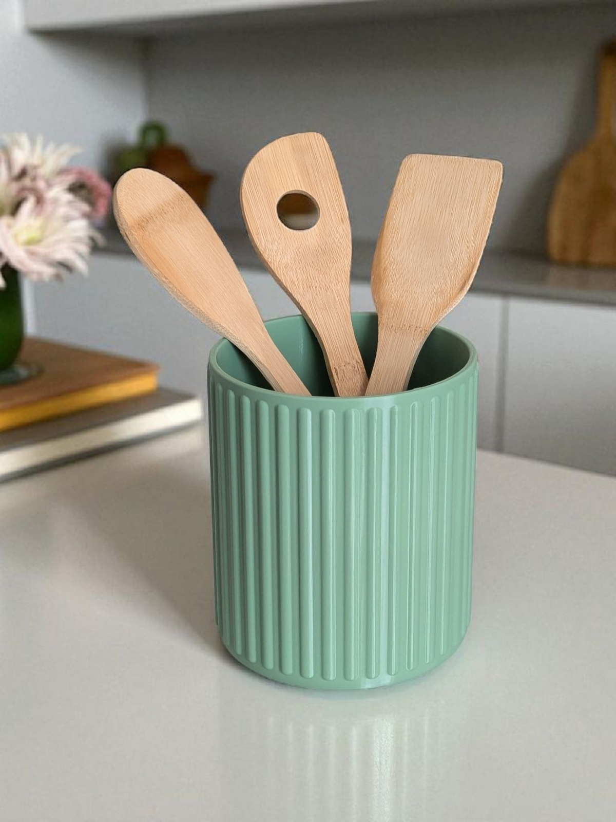 Ribbed Cylinder Utensil Holder