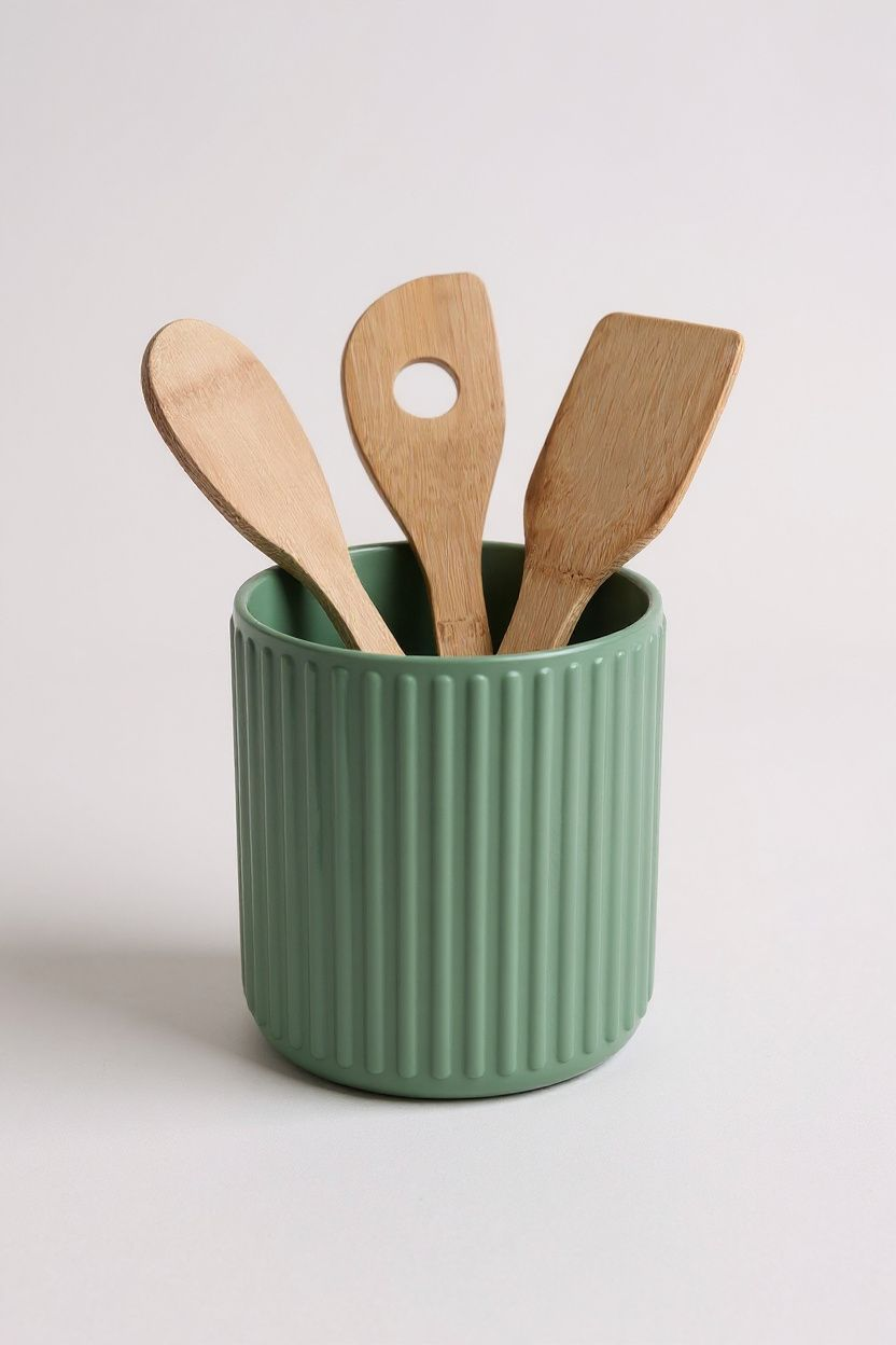 Ribbed Cylinder Utensil Holder