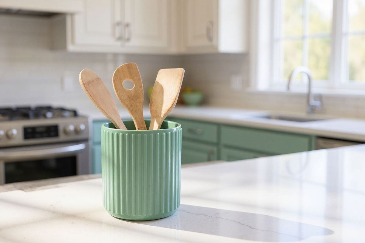 Ribbed Cylinder Utensil Holder
