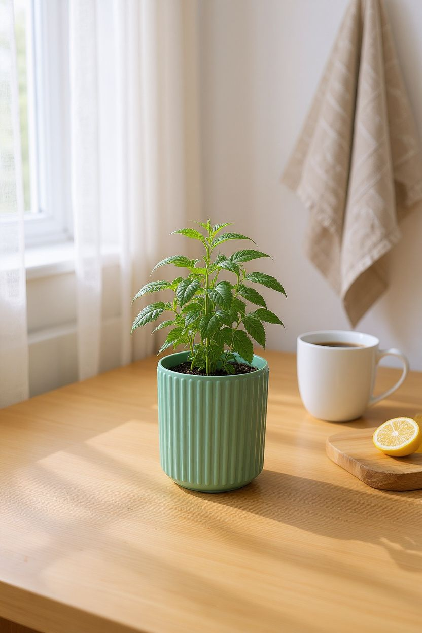 Ribbed Cylinder Utensil Holder