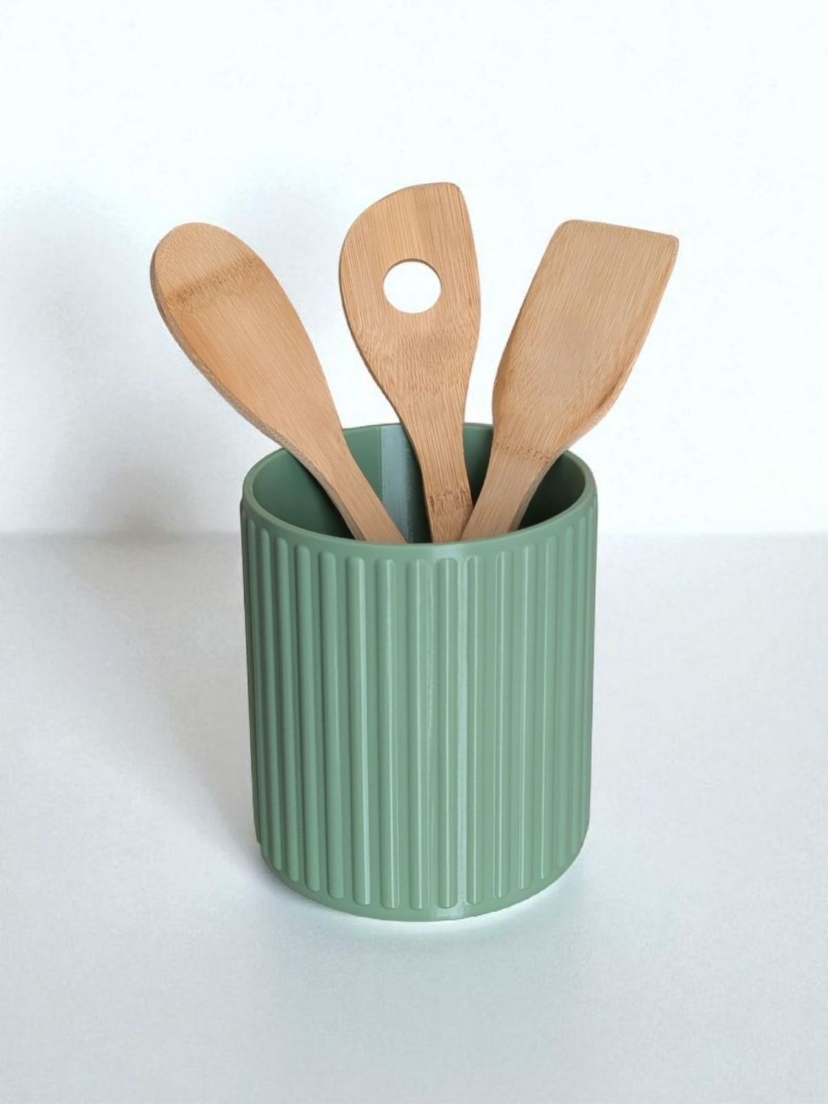 Ribbed Cylinder Utensil Holder