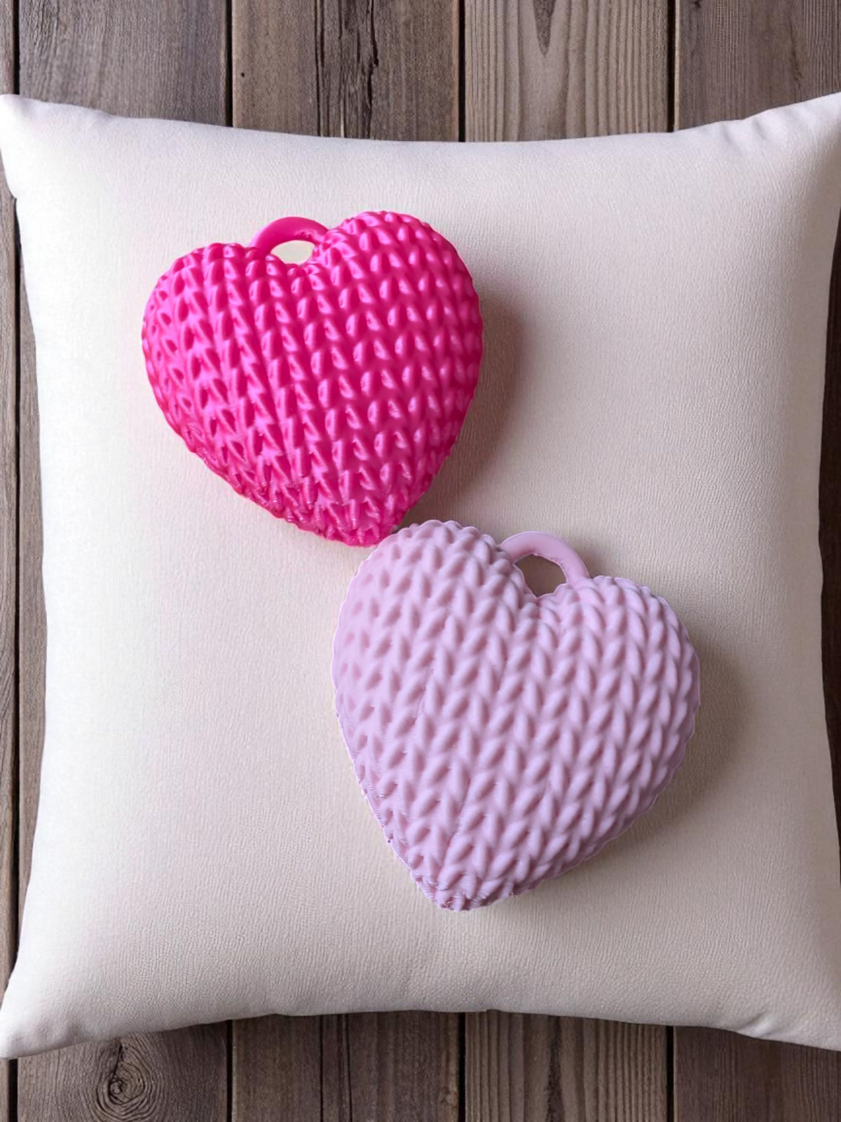 Knitted Heart Charm — Keychain, Bag & Jewellery Charm