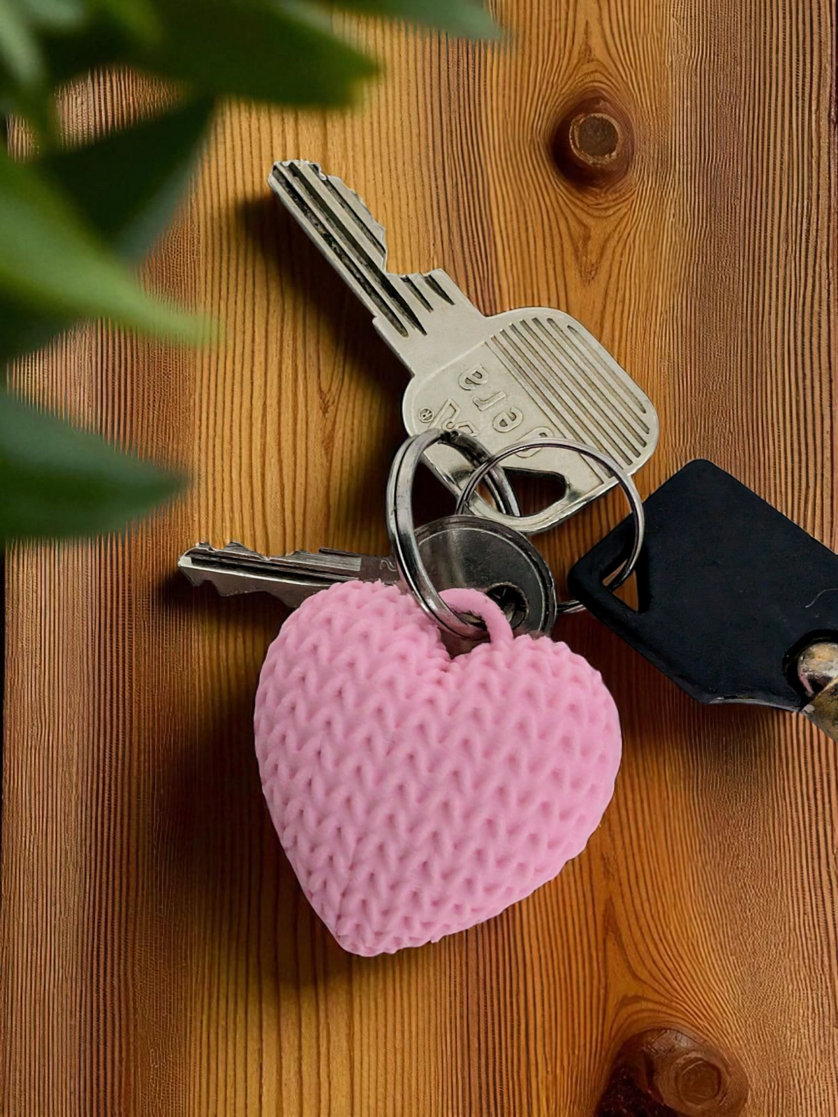 Knitted Heart Charm — Keychain, Bag & Jewellery Charm