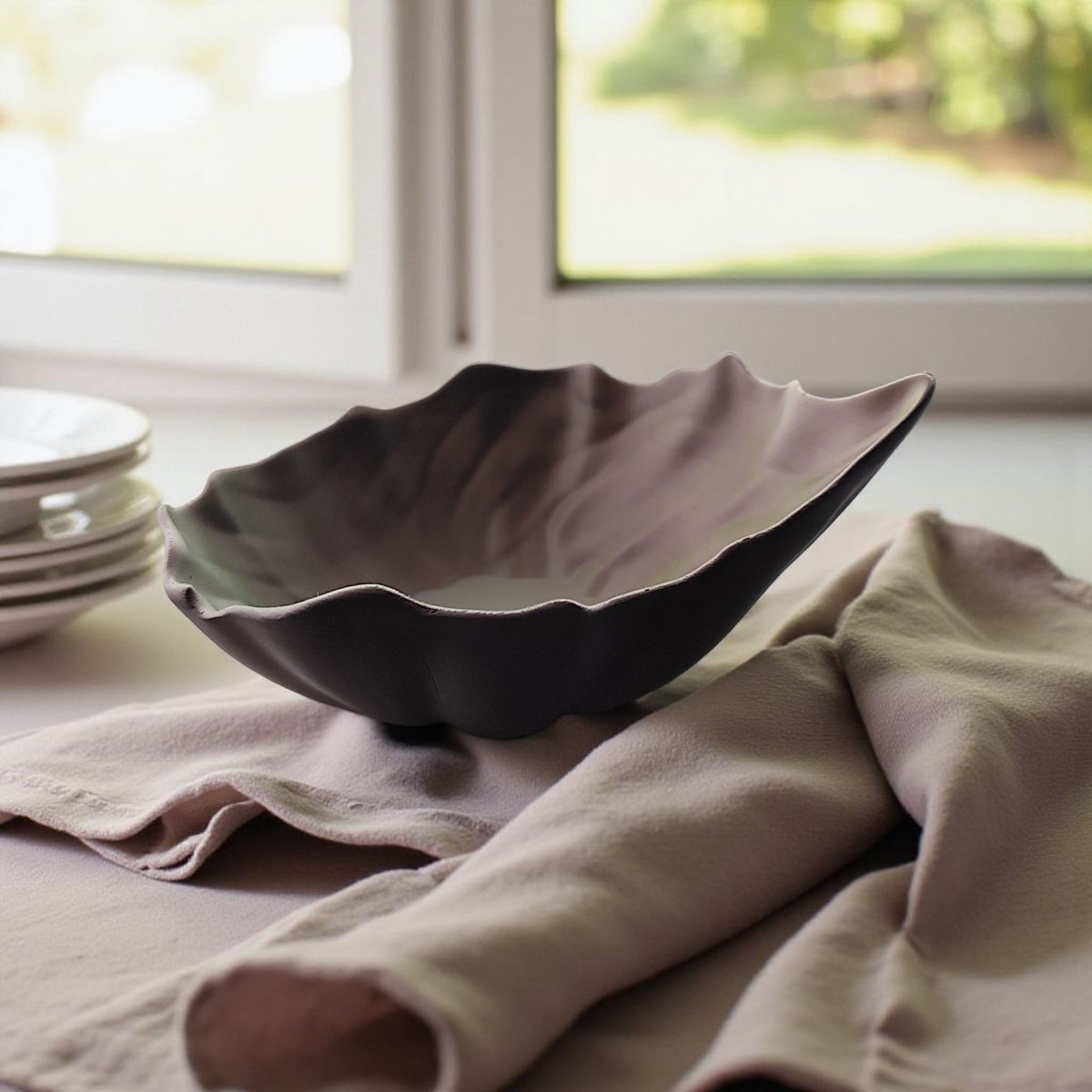 Curled Leaf Decorative Bowl