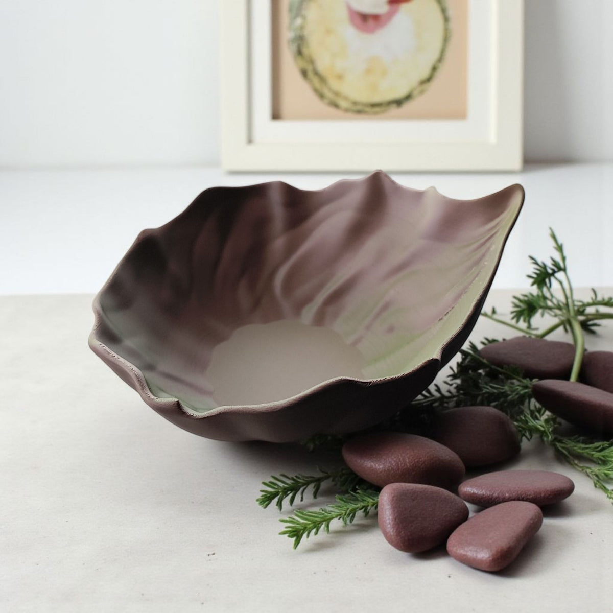 Curled Leaf Decorative Bowl