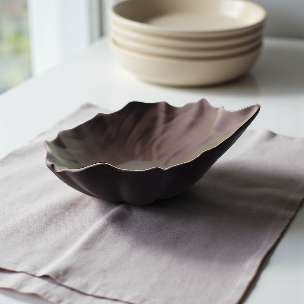 Curled Leaf Decorative Bowl