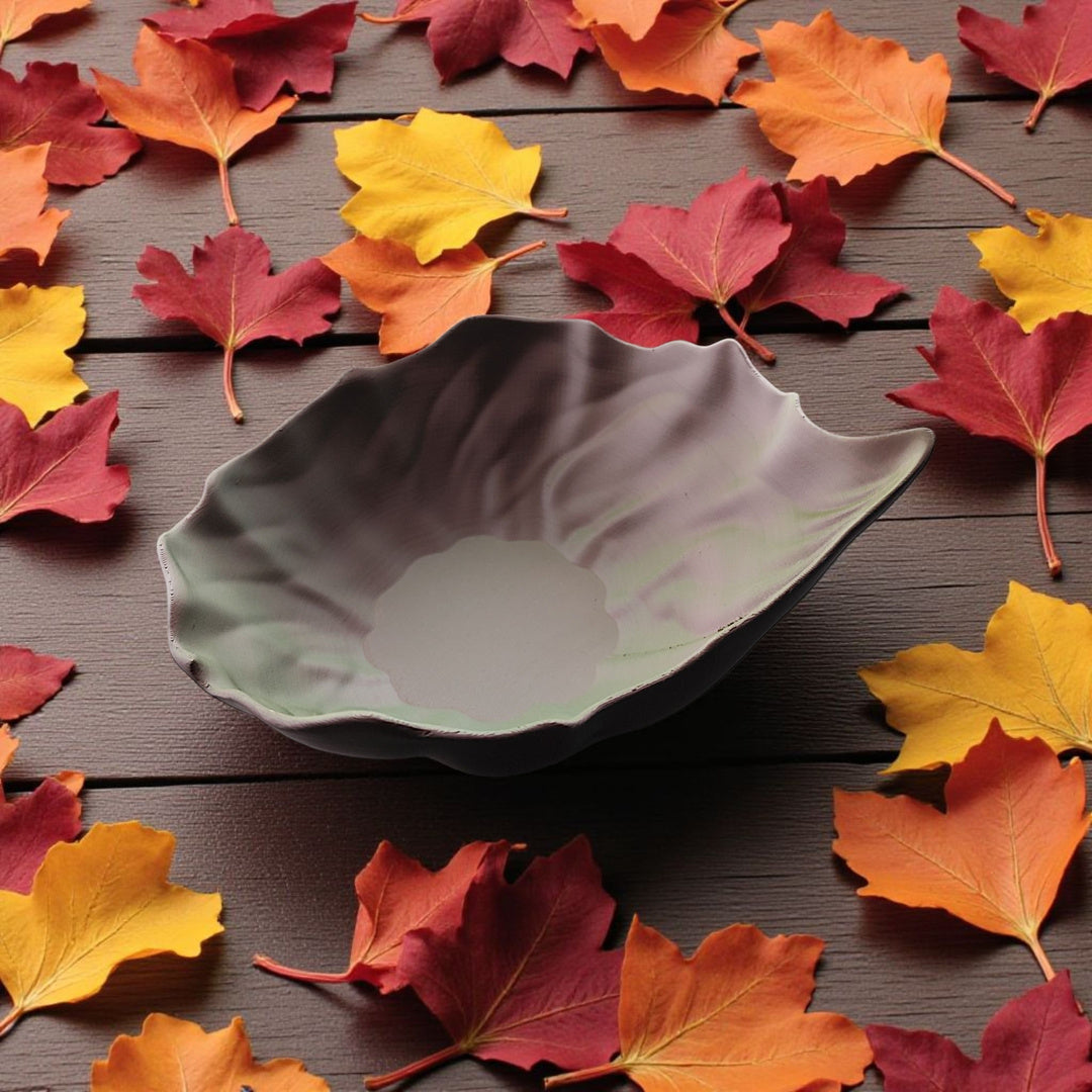Curled Leaf Bowl — Autumn-Inspired Decorative Bowl