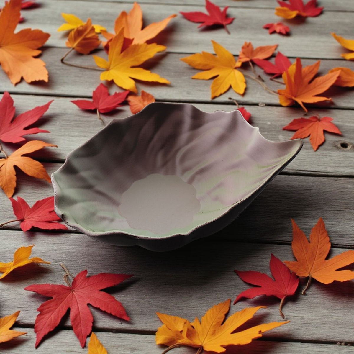 Curled Leaf Decorative Bowl