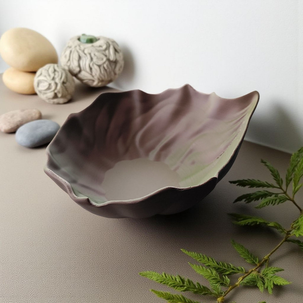 Curled Leaf Decorative Bowl