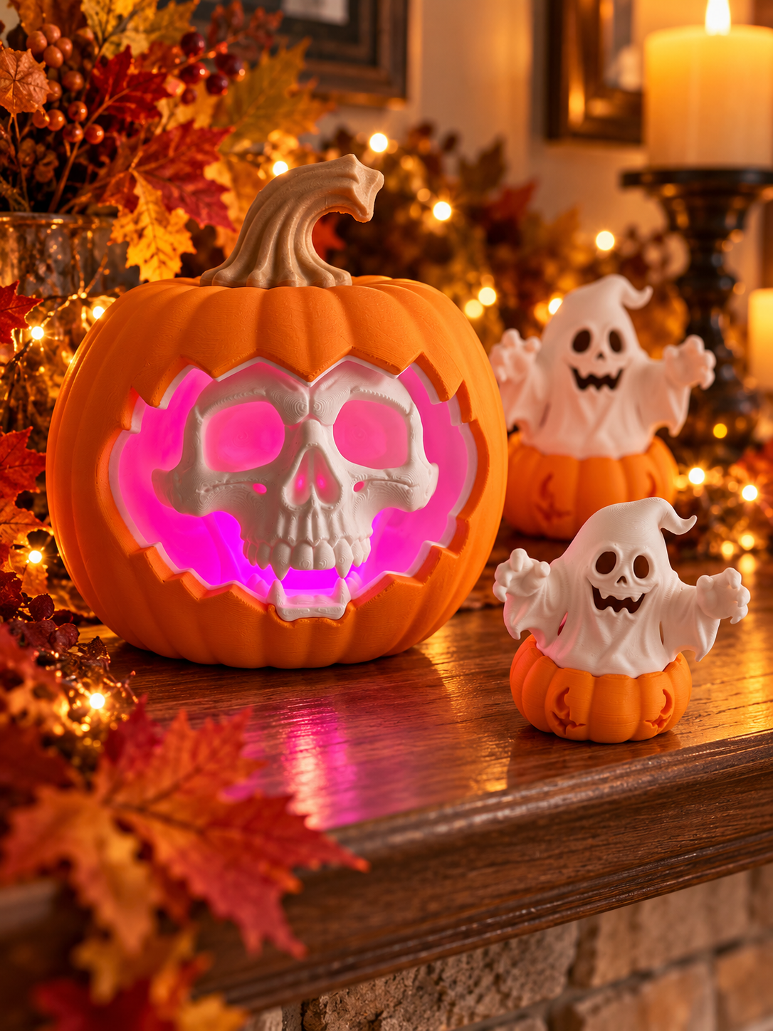 Pumpkin and Ghost Set