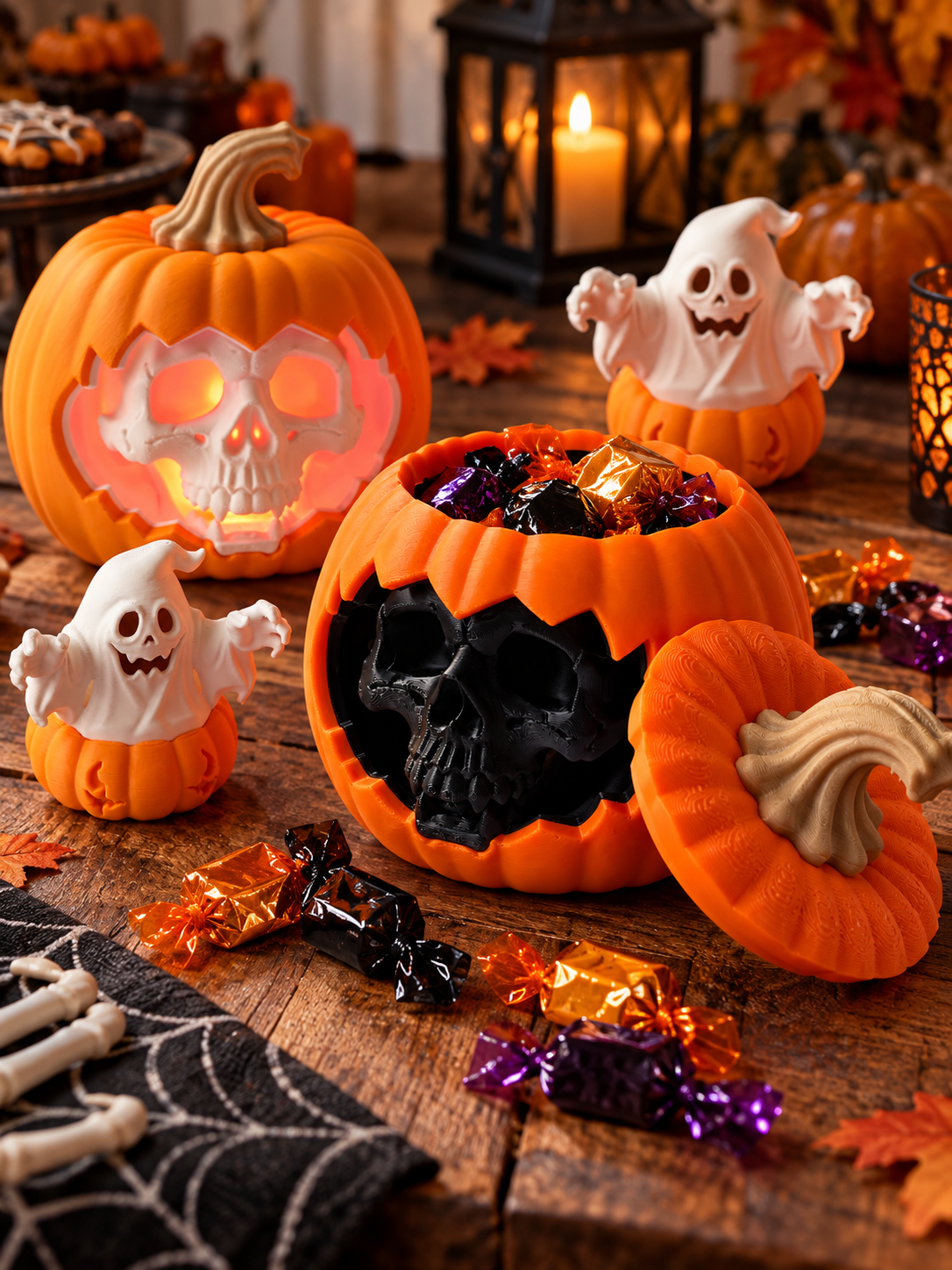 Pumpkin and Ghost Set