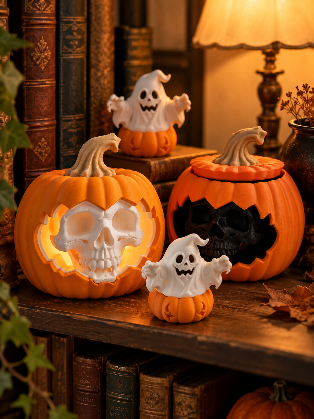 Pumpkin and Ghost Set