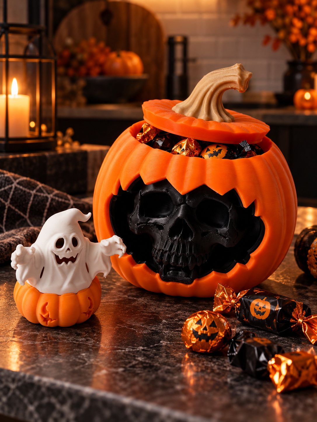 Pumpkin and Ghost Set