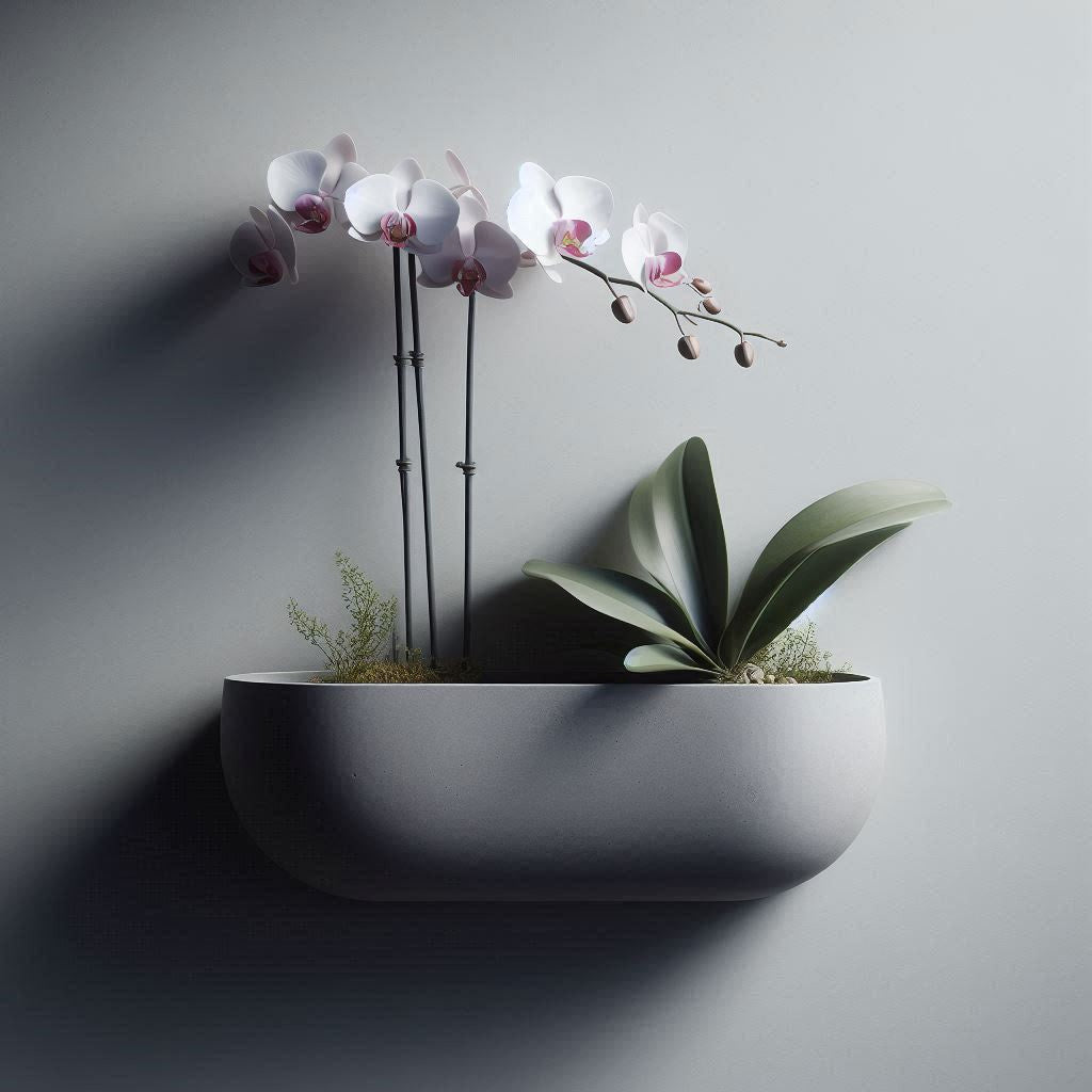 Oval Wall-Mounted Orchid Planter