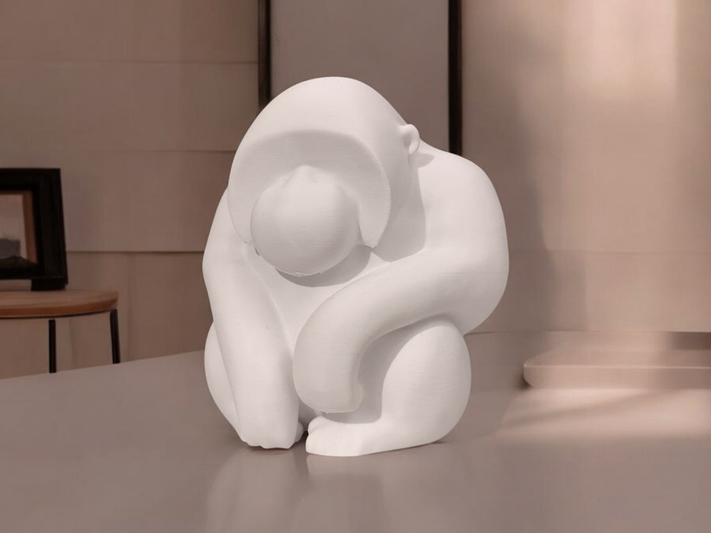A Thoughtful Ape, Sculpted in 3D